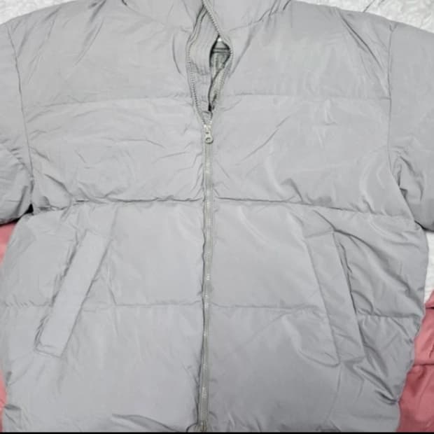 코드그라피 회색 XL 숏패딩