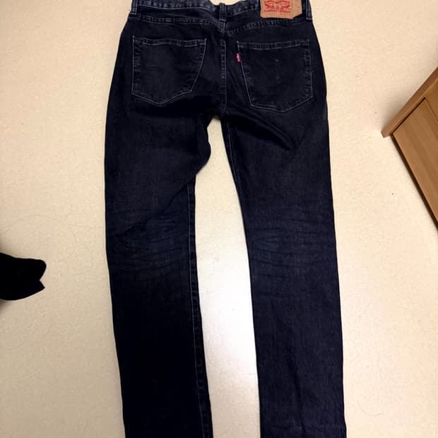 남여공용 Levi's 리바이스 501 블랙 데님 팬츠 32x32