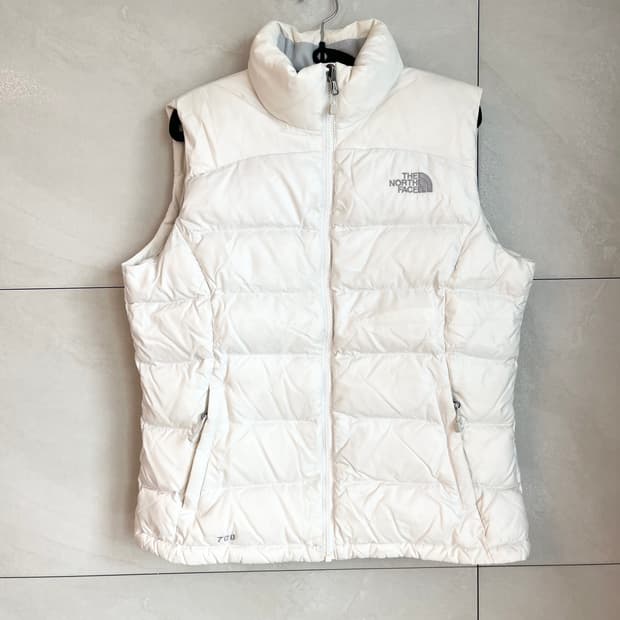 노스페이스 눕시 700 패딩 조끼 화이트 [XL]
