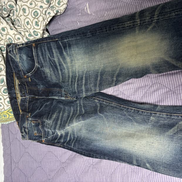 일본 이터널 하프 셀비지 데님