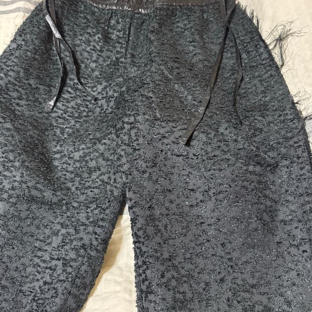 언어펙티드 22fw 자퀴드 팬츠 블랙 L