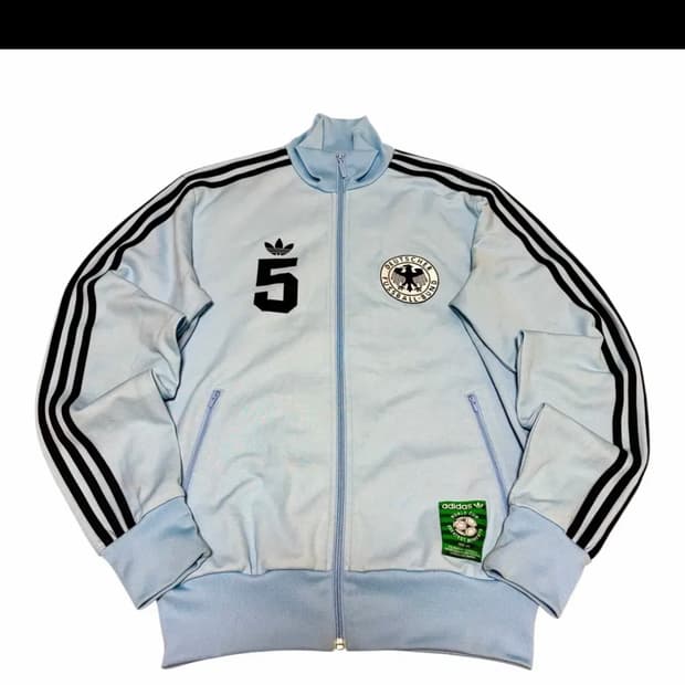 아디다스 소라색 베켄바우어 독일 트랙탑 져지