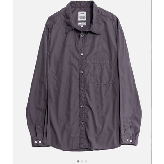 고낙 워시드 글리치 셔츠 퍼플 3사이즈