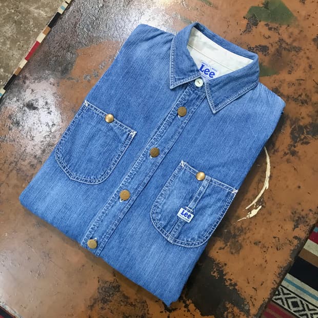 Lee 리 중청 데님 숏 셔츠원피스 롱 셔츠 여성 44 55 사이즈