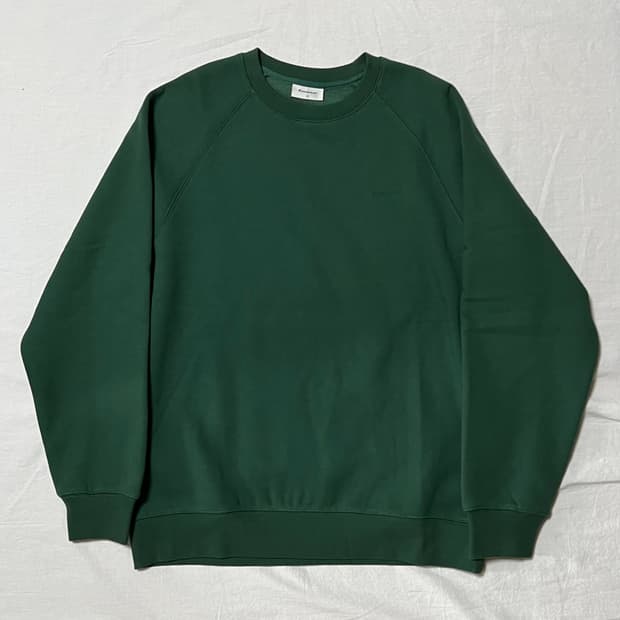 [새상품] L) 커버낫 스몰 로고 기모 맨투맨 그린