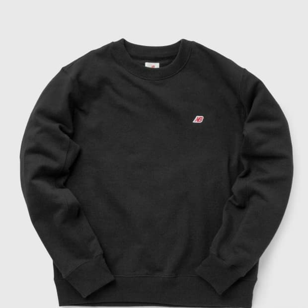뉴발란스 맨투맨 스웻셔츠 made in usa 블랙 스몰