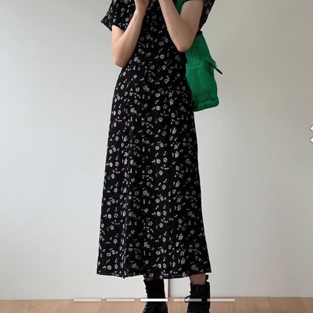 루루서울 블랙 킷캣 드레스