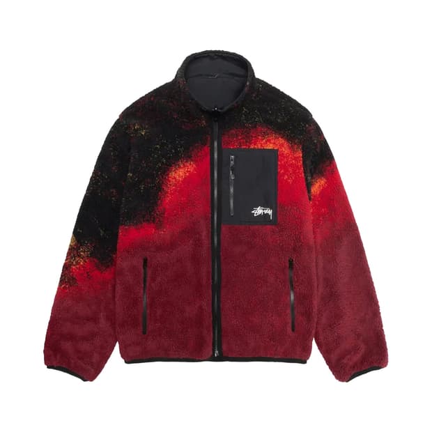 [M] 스투시 양면 후리스 라바 플리스 자켓