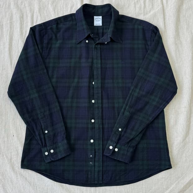 브룩스브라더스 블랙와치 플란넬 체크셔츠 2XL