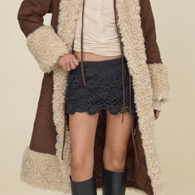 글로니 롱 무스탕