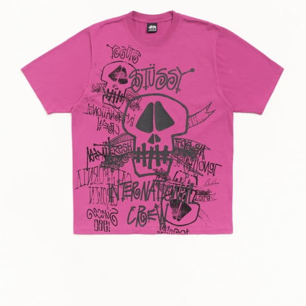 스투시 반팔티 SKULLS TEE PIGMENT DYED M (택포)