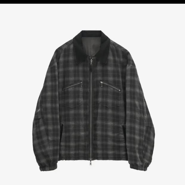 [3] 폴리테루 리버시블 블루종 라미 체크 블랙 블랙