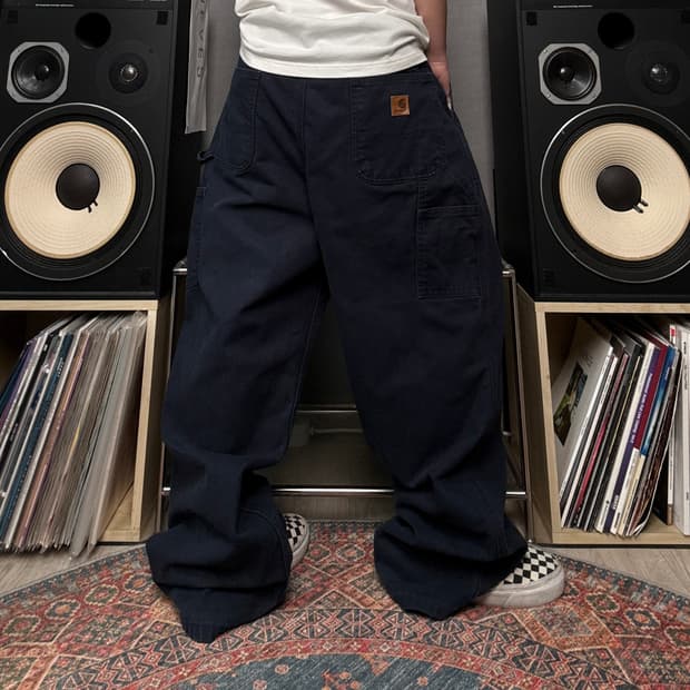 칼하트 가죽탭 카펜터팬츠