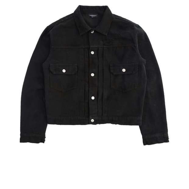 파프롬왓 FAR VTG TRUCKER JACKET_BLACK