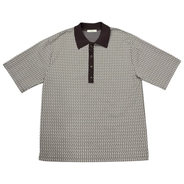 RECTO 렉토 자카드 테니스 폴로 카라티 L