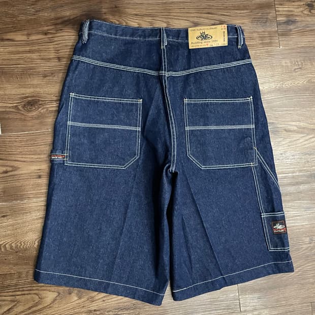 PNB NATION CLOTHING 버뮤다 데님 카펜터 팬츠 생지