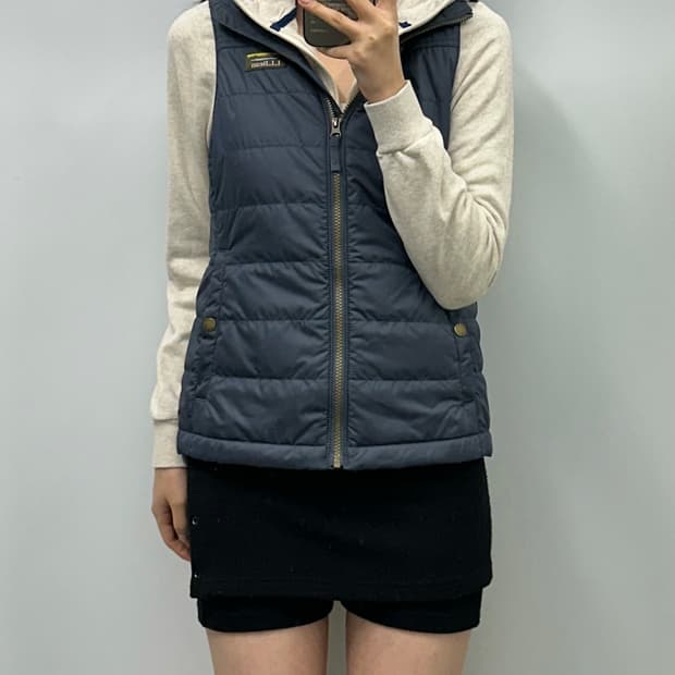 Llbean 엘엘빈 로고 네이비 조끼패딩