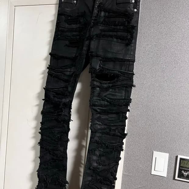 릭오웬스 디트로이트컷 디스트로이드 데님