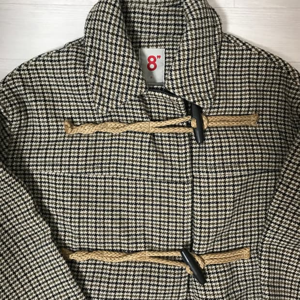 에잇세컨즈 하운드투스 체크 더플 코트