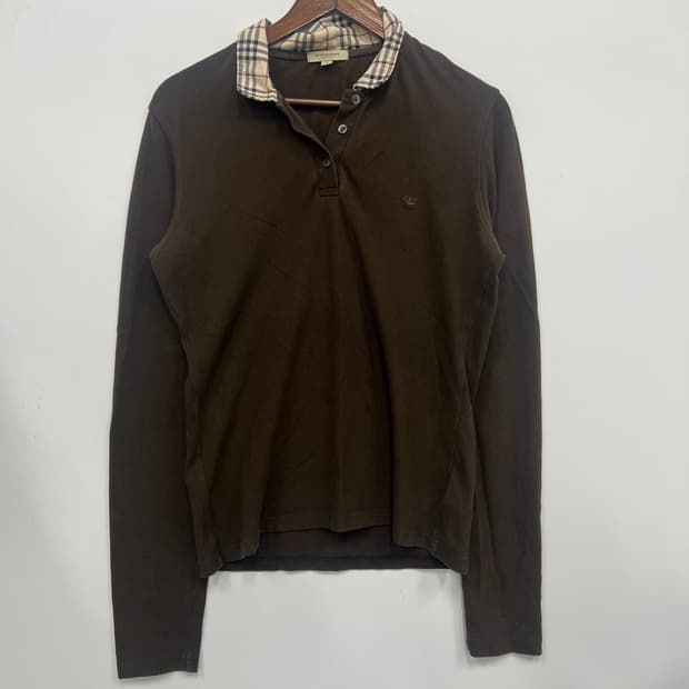 버버리 브라운 긴팔티 