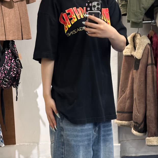 Trasher 트레셔 플레임 반팔티