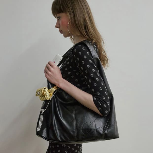 스컬프터 호보백 레더 블랙