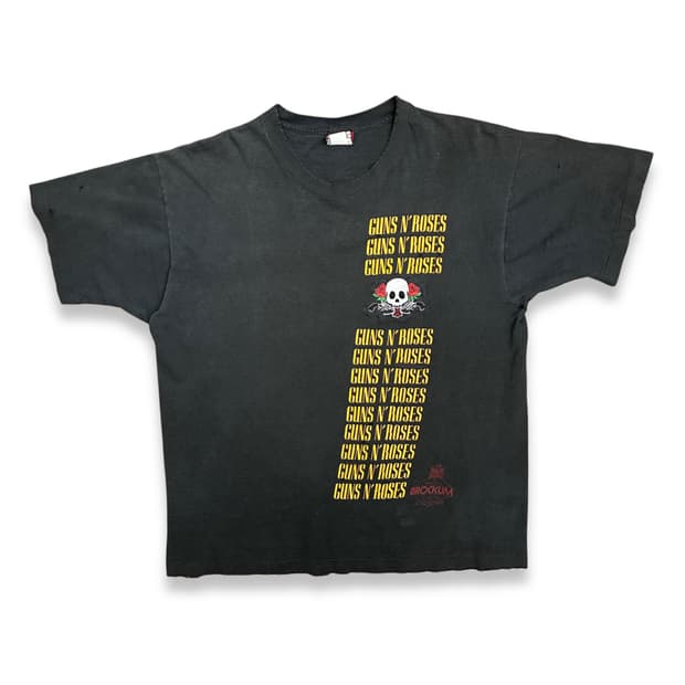 1992' Guns N' Roses 로고 티셔츠 XL