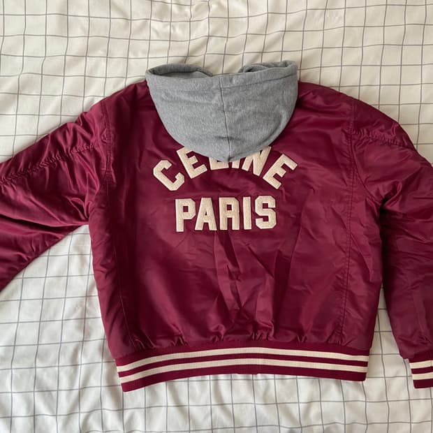 셀린느 나일론 오버핏 칼리지 바시티 자켓 사이즈 48