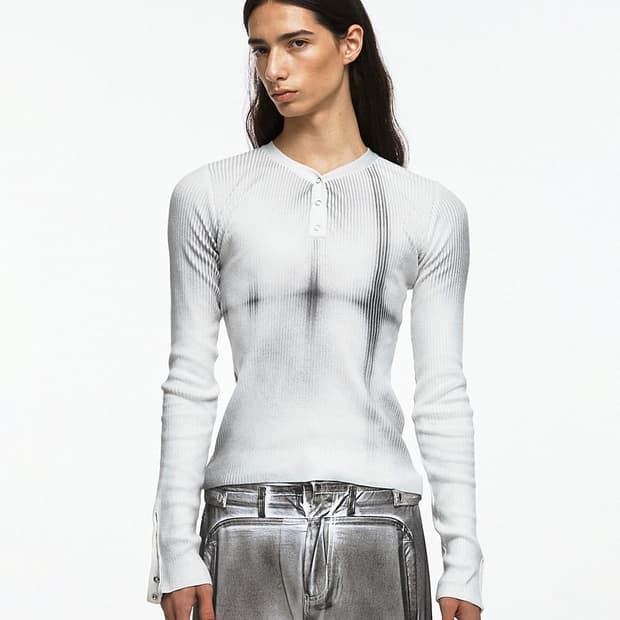 FAINT SPRAY RIBBED KNIT