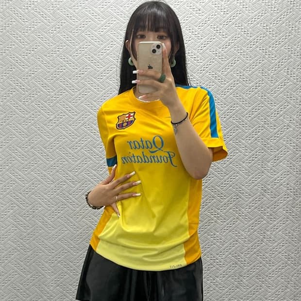 나이키 레트로 빈티지 FC 바르셀로나 유니폼 져지 반팔티 S C13732