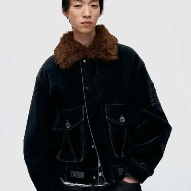 앤더슨벨 벨벳 봄버 자켓 S