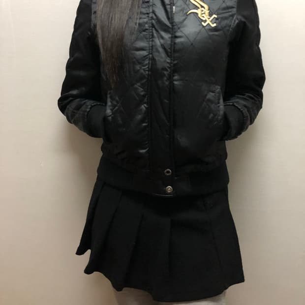 빈티지 mlb 블랙 스타디움 자켓