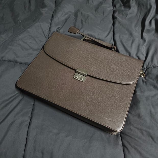 샘소나이트 브리프케이스 브라운 카우레더 사피아노 소가죽 서류가방 사첼백