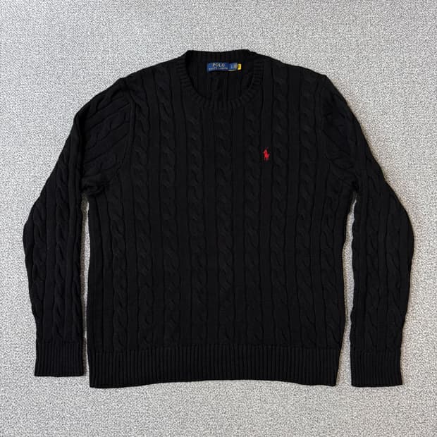 [정품QR] 폴로 랄프로렌 꽈배기 니트 남성용