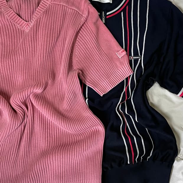 하프슬리브 스웨터2개