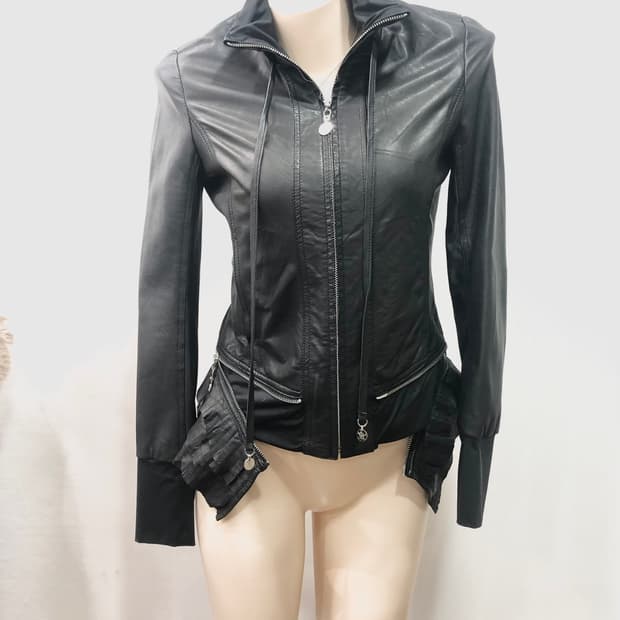 Patrizia Pepe sheepskin leather jacket