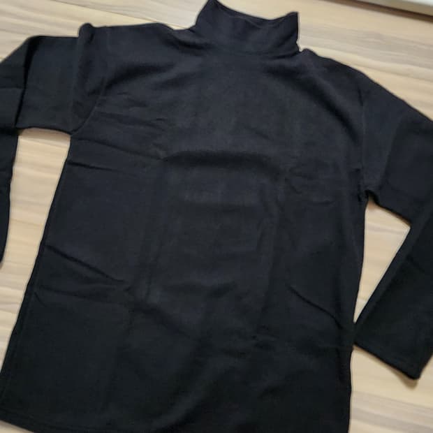 후리스폴라티셔츠블랙xl