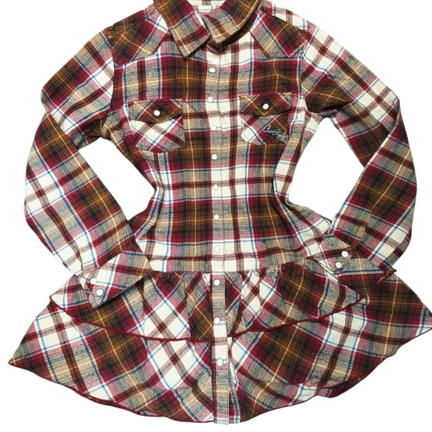 빈티지 체크 캉캉원피스 베이비돌 그런지페어리 히메갸루 캐캐체 핀터깔 펑크