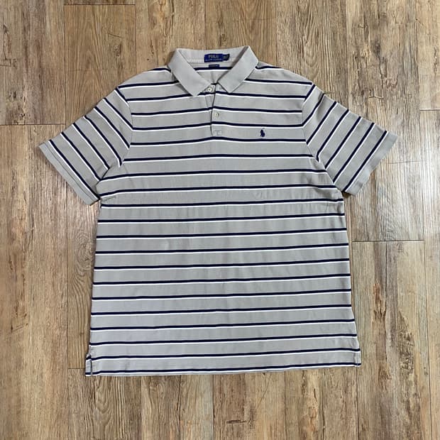 폴로 그레이 스트라이프 카라티 XXL