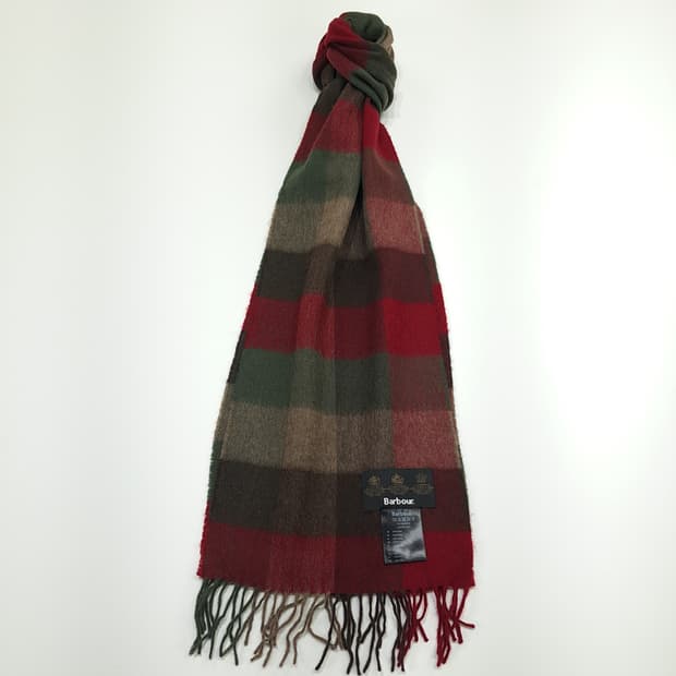MX311 바버 멀티컬러 블록체크 울 목도리 머플러