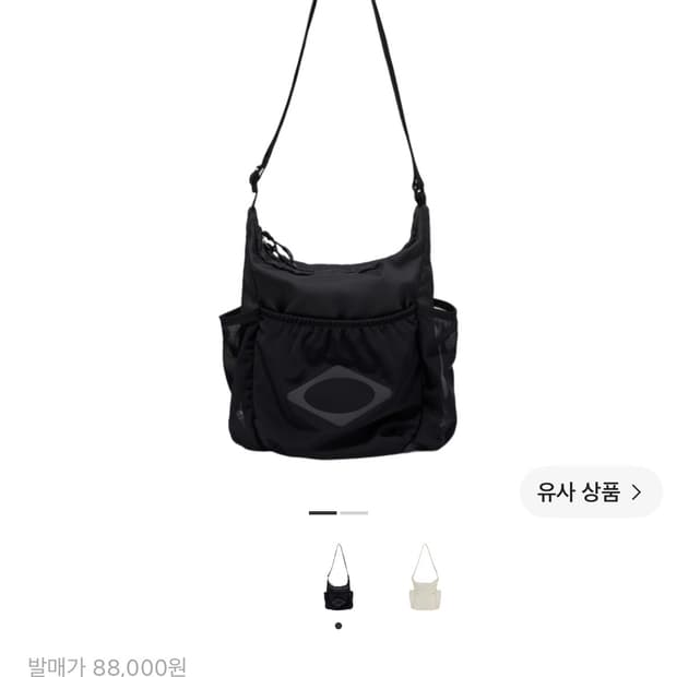 미스치프 메쉬 포켓 크로스백 블랙