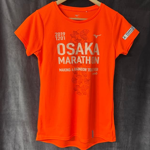 미즈노 MIZUNO 일본판 2019 오사카 마라톤 드라이에어로 기능성반팔