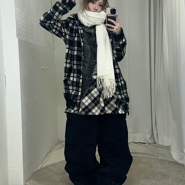 무채색 데일리 니혼진 펑크 러힙 코디세트