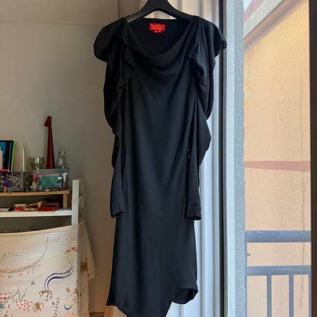 Vivienne Westwood Black Drape mini dress