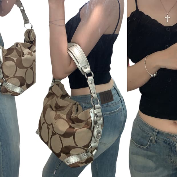 [S급] Coach turnlock shoulder bag