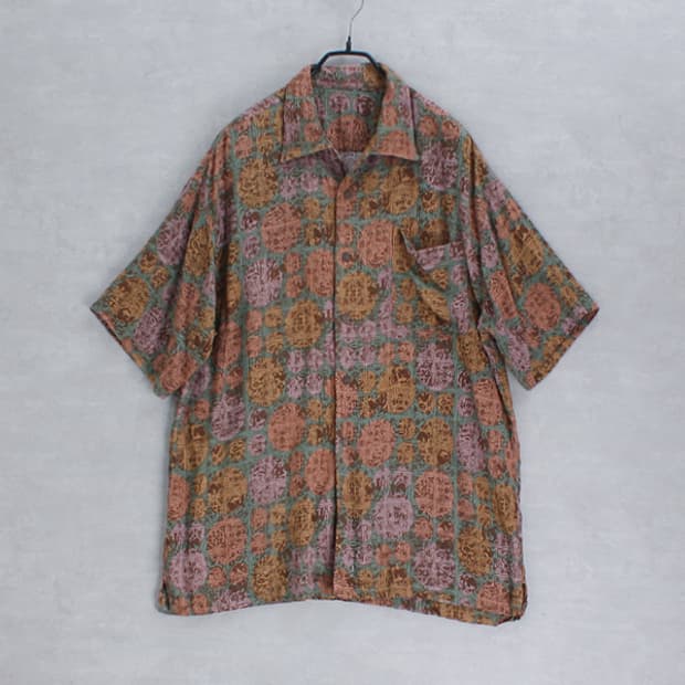 all over pattern rayon shirt