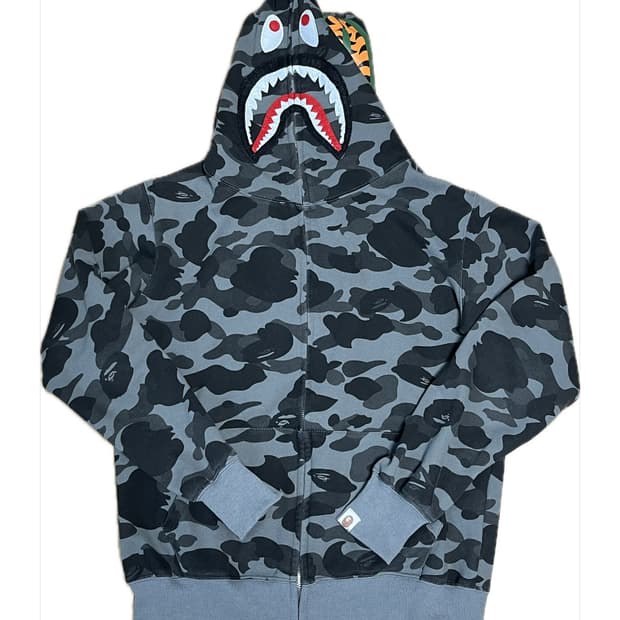 베이프 흑계 후드집업