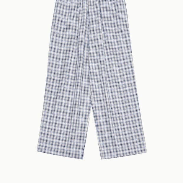 Baserange claude pants blue check
