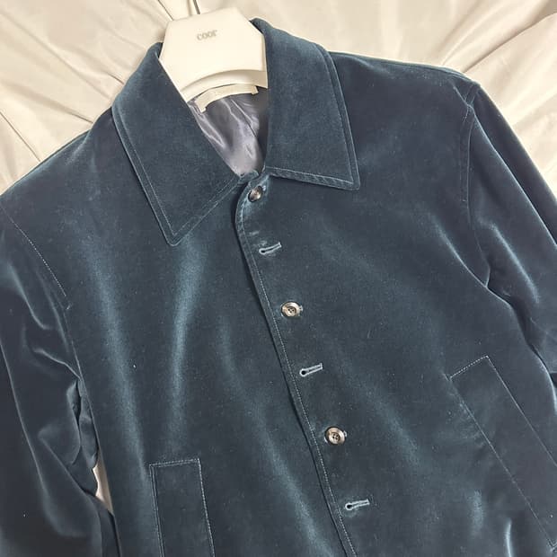 Lynder 린더 벨벳 글로브 블루종