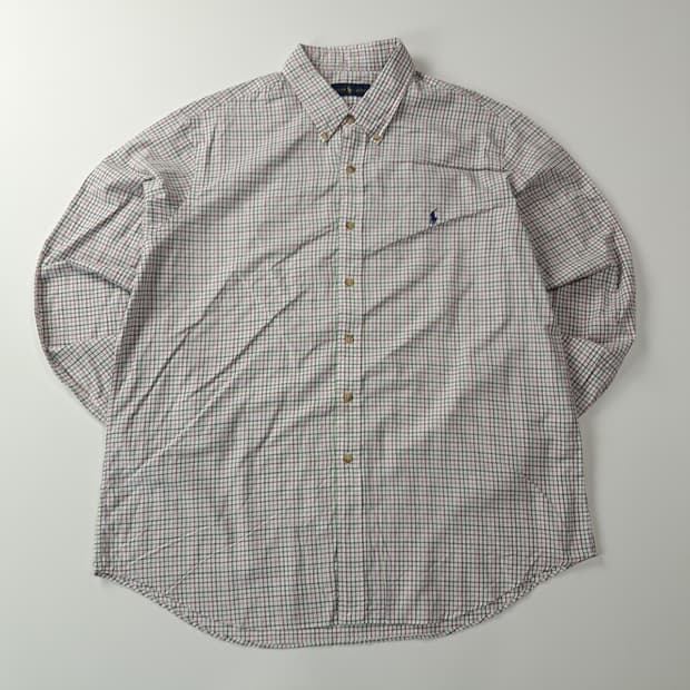 CJ010 2XL 폴로 90s 타터솔체크 멀티컬러 셔츠 남방